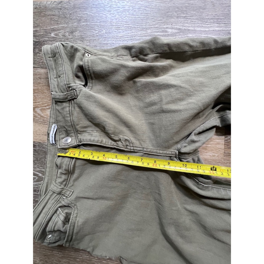 Amazon Essentials Skinny Jeans Womens 14L Olive Green Stretch Long Denim Pants - Picture 4 of 8
